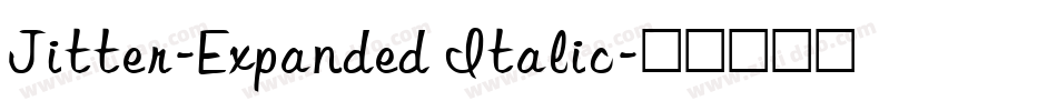 Jitter-Expanded Italic字体转换